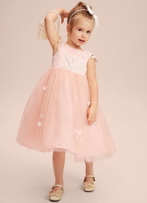 Robe Trapèze Fleurie Pêche - gallery 3