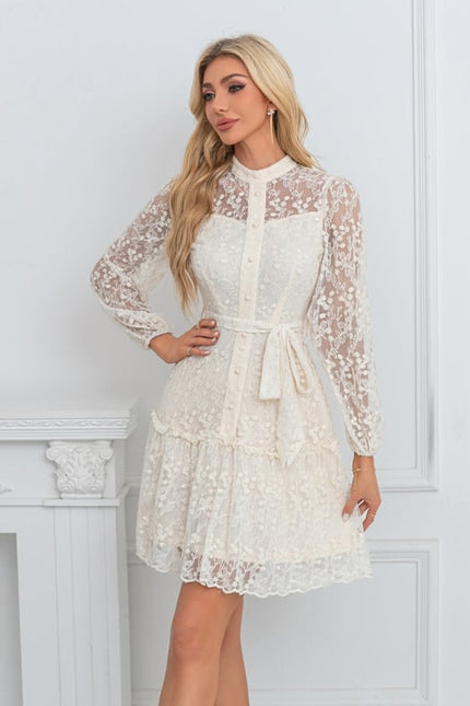 Robe Trapeze Col Montant - gallery 3