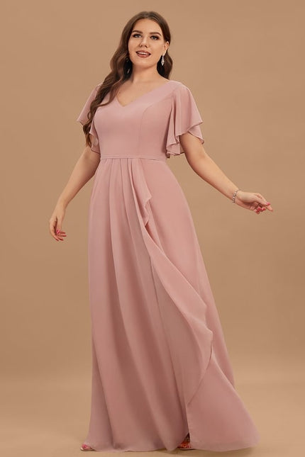 Robe Trapèze Mousseline Fendue - gallery 8