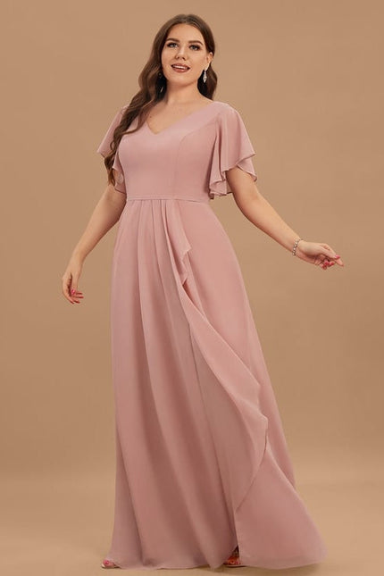 Robe Trapèze Mousseline Fendue - gallery 8