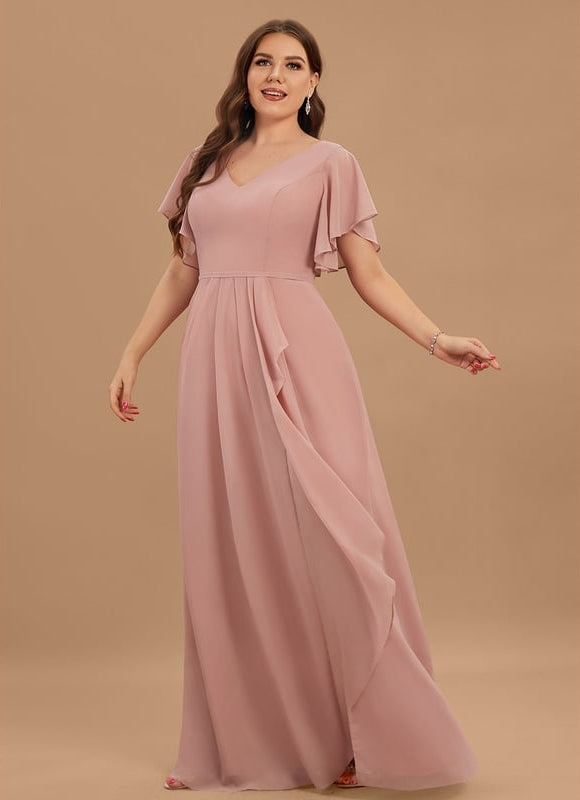 Robe Trapèze Mousseline Fendue - gallery 8