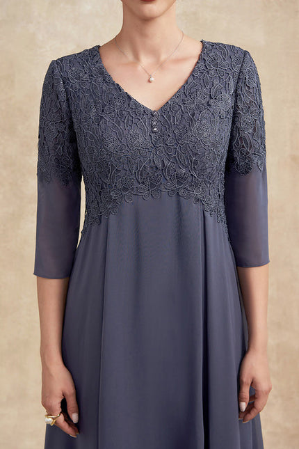 Robe Trapèze Sérénité Grise - gallery 6
