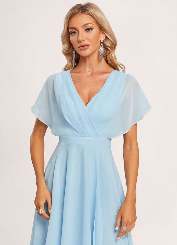Robe Trapèze Flottante Verte - gallery 4