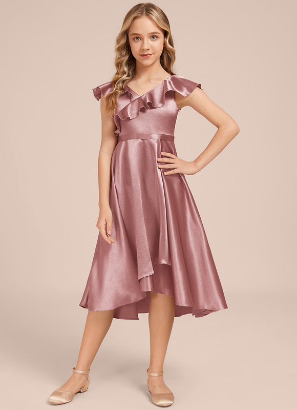 Robe Trapèze Satin Ciel - gallery 5