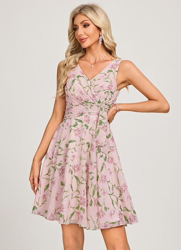 Robe Trapèze Vague Marine - gallery 5