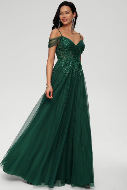 Robe Trapèze Émeraude Envoûtante - gallery 1