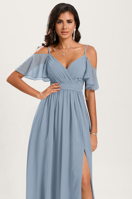 Robe Trapèze Aérienne Céleste - gallery 6