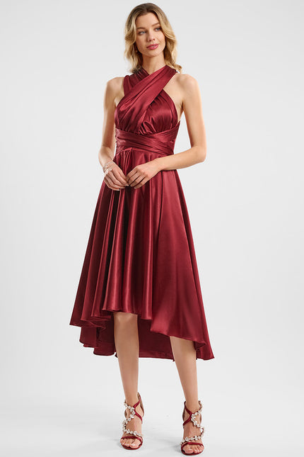 Robe Trapèze Satin Raffiné - gallery 6