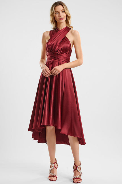 Robe Trapèze Satin Raffiné - gallery 6