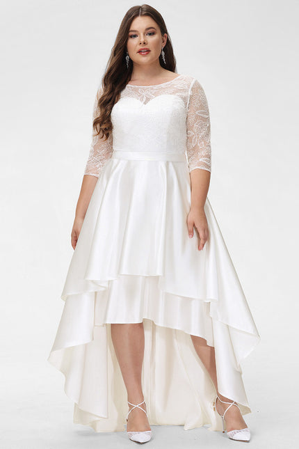 Robe Trapèze Élégance Dentelle Satinée - gallery 7