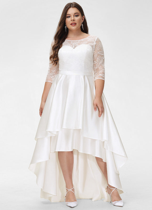 Robe Trapèze Élégance Dentelle Satinée - gallery 7