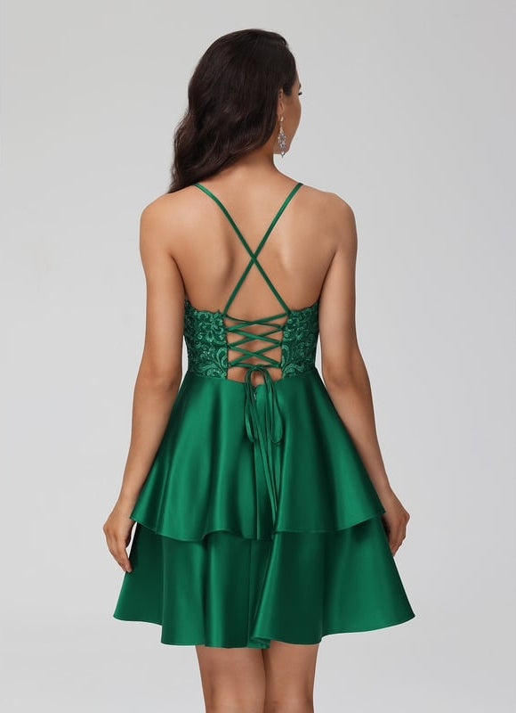Robe Trapèze Rêve Émeraude - gallery 1