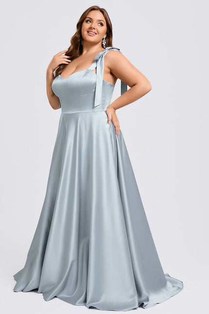 Robe Trapèze Ciel Satiné Chic - gallery 8