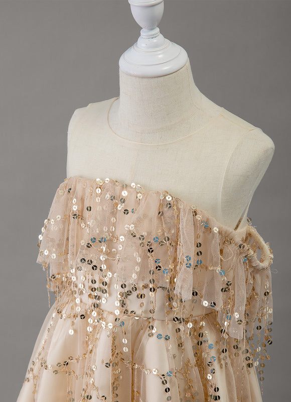 Robe Trapèze Précieuse Pailletée - gallery 1