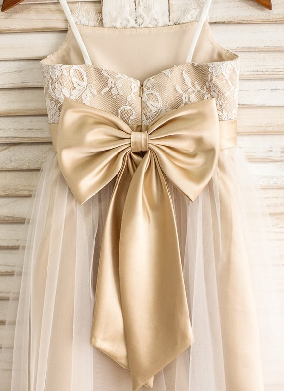 Robe Trapèze Crème Dentelle Tulle<Br> - gallery 6