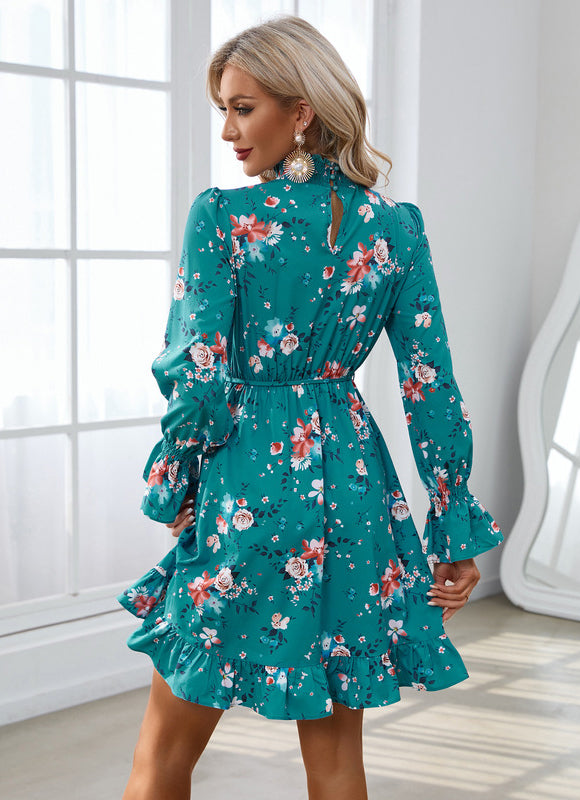 Robe Trapèze Flocon Pêche - gallery 5
