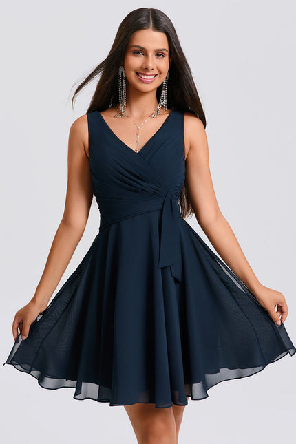 Robe Trapèze Vague Marine