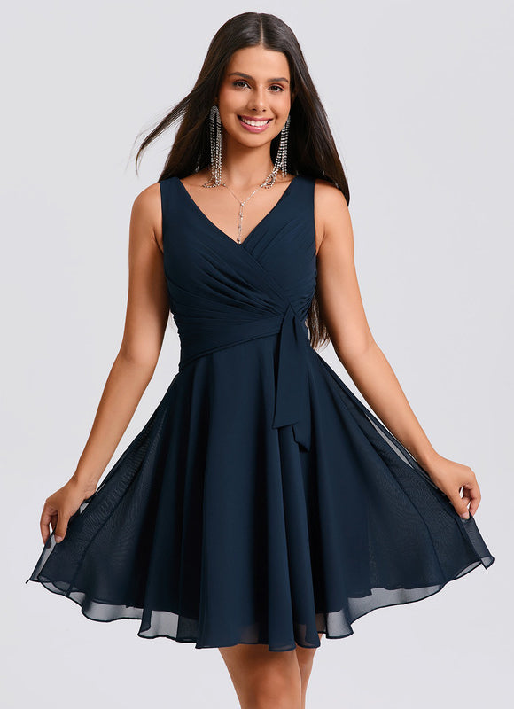 Robe Trapèze Vague Marine