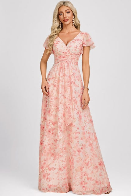 Robe Trapèze Mousseline Fendue - gallery 1