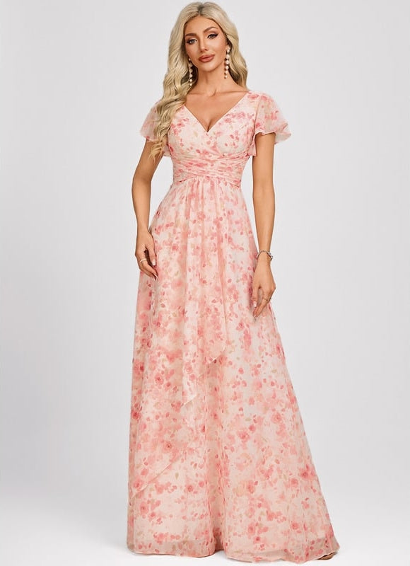 Robe Trapèze Mousseline Fendue - gallery 1