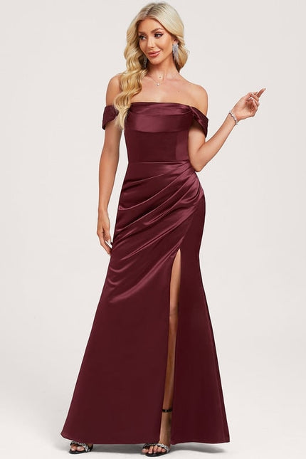 Robe Trapèze Bordeaux Chic - gallery 1