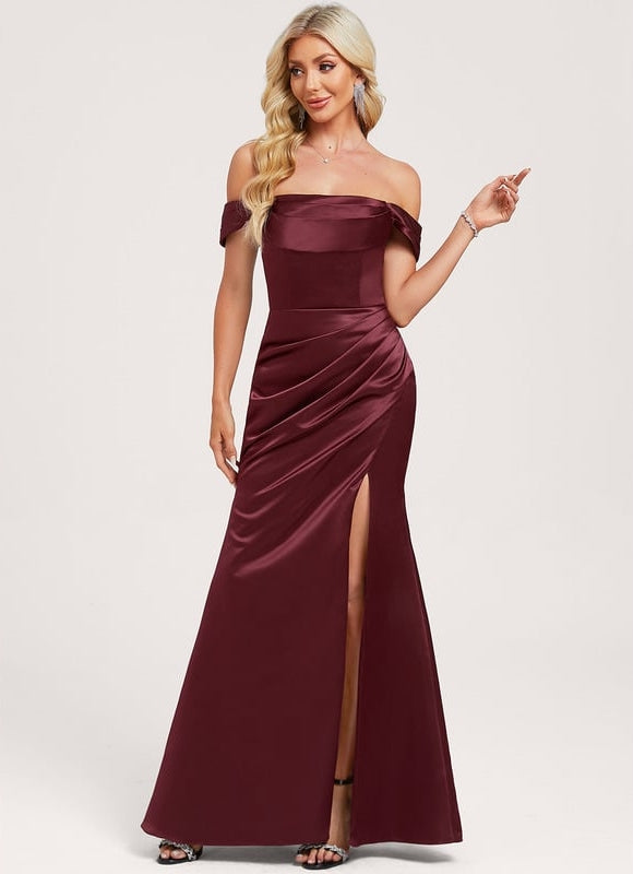 Robe Trapèze Bordeaux Chic - gallery 1