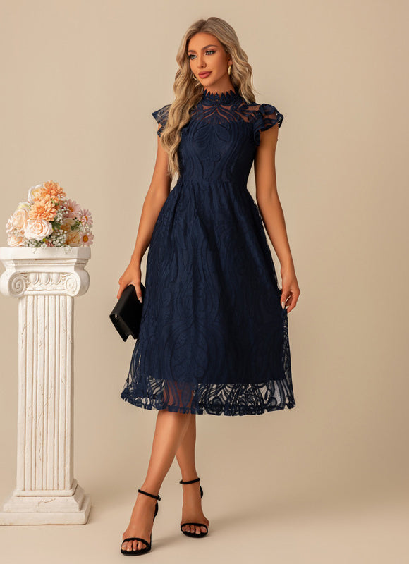 Robe Trapèze Nuit Écarlate - gallery 6