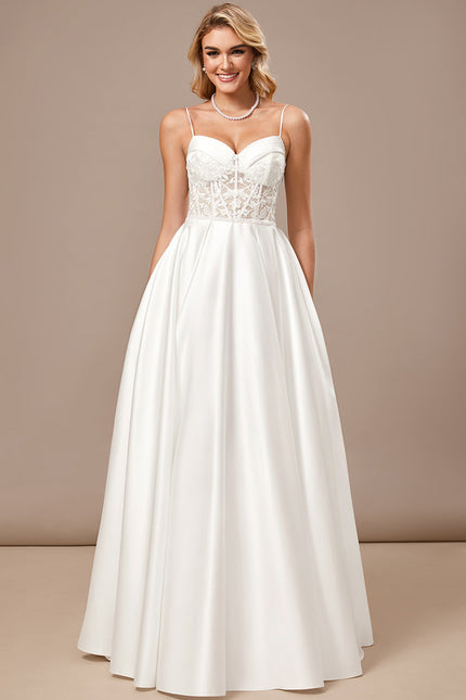 Robe Trapèze Satinée Pureté - gallery 2