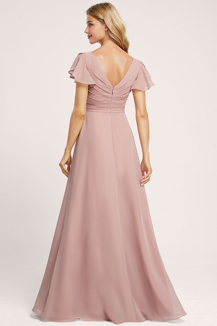 Robe Trapèze Mousseline Fendue - gallery 4