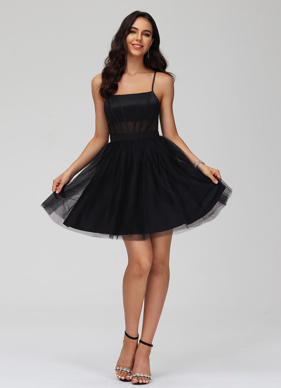 Robe Trapèze Ébène Étoilée - gallery 7