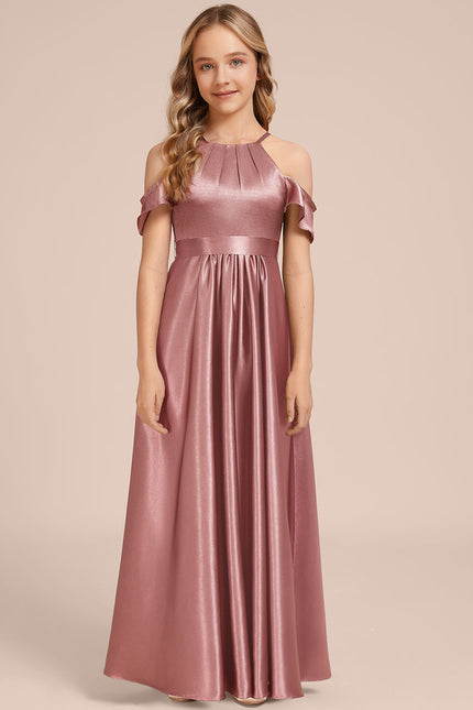Robe Trapèze Satin Bordeaux - gallery 5