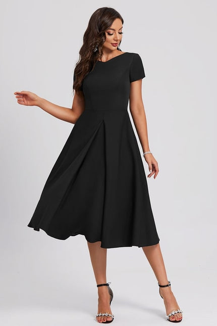 Robe Trapèze Noir Sophistiqué - gallery 3