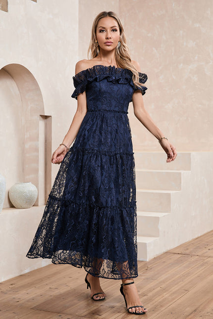 Robe Trapèze Élégance Dentelle Maxi - gallery 4