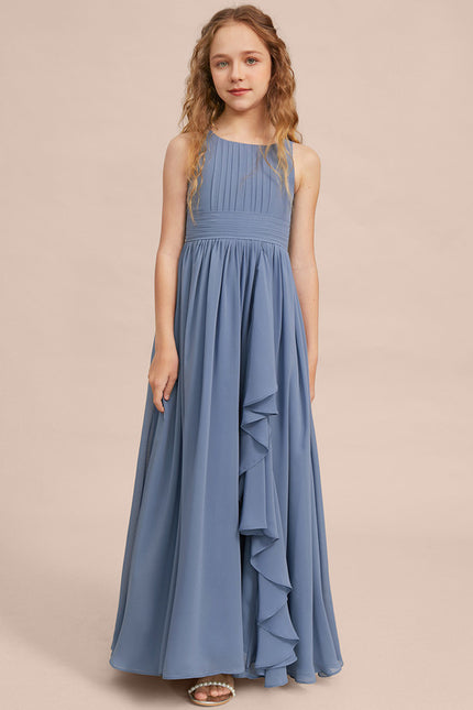 Robe Trapèze Bleu Doux Éclat - gallery 3