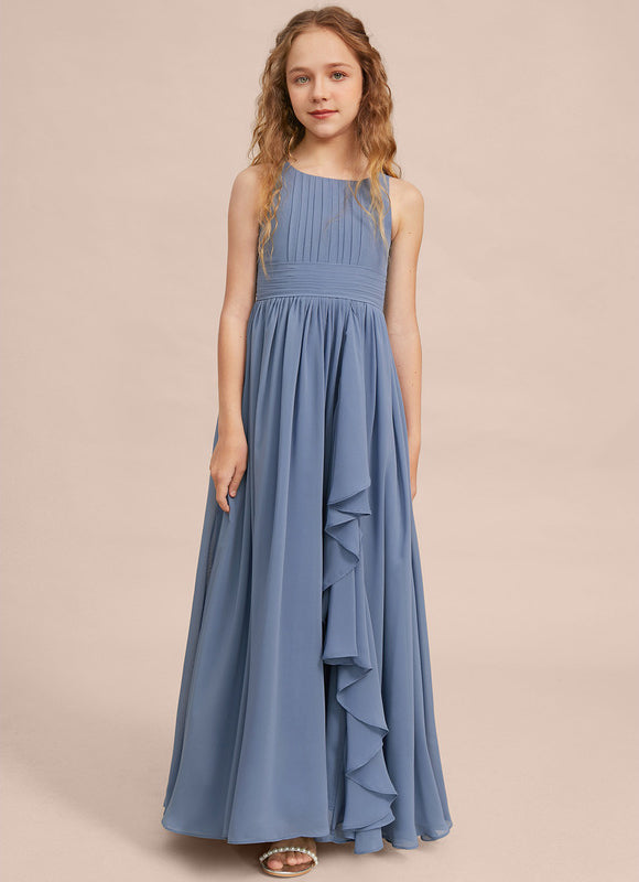 Robe Trapèze Bleu Doux Éclat - gallery 3