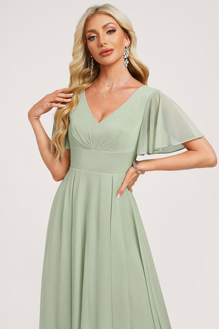 Robe Trapèze Aérienne Vaporeuse - gallery 4