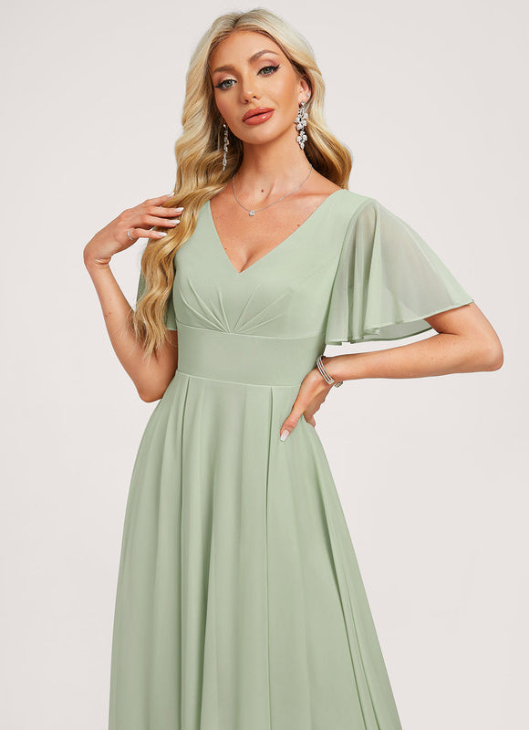 Robe Trapèze Aérienne Vaporeuse - gallery 4