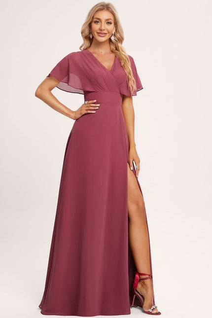 Robe Trapèze Mousseline Fendue