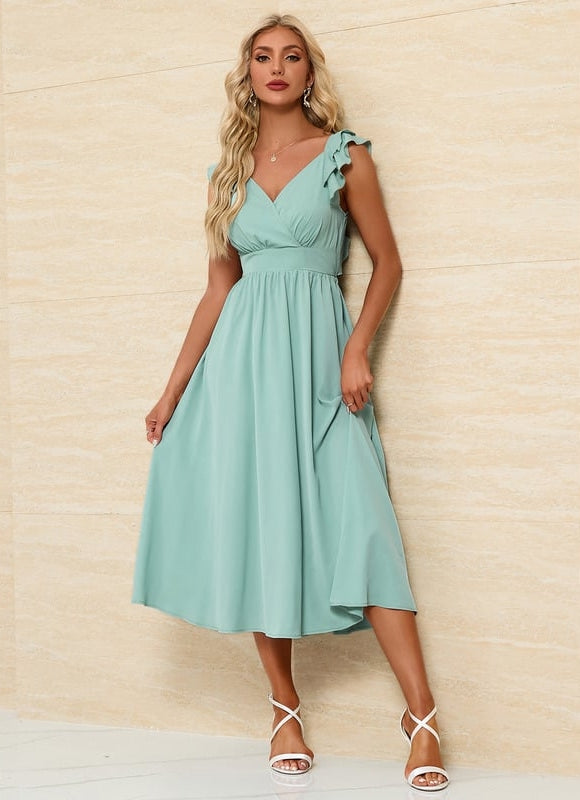 Robe Trapeze Volant - gallery 5