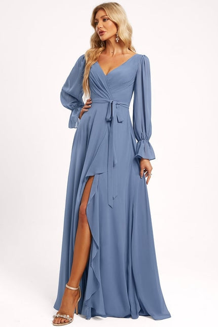 Robe Trapèze Mousseline Fendue - gallery 5
