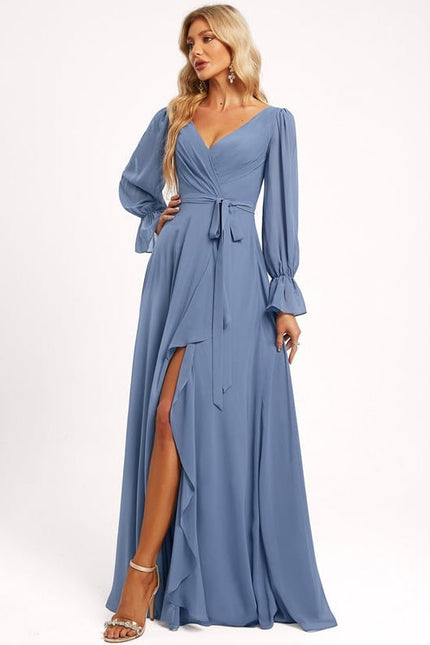 Robe Trapèze Mousseline Fendue - gallery 5