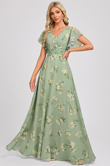 Robe Trapèze Mousseline Fendue - gallery 2