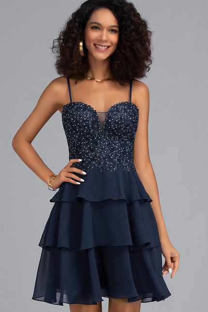 Robe Trapèze Chic Festif Satiné - gallery 3