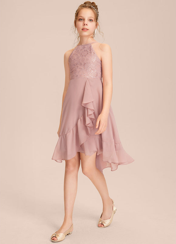 Robe Trapèze Flou Rosé - gallery 3