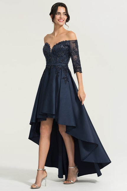 Robe Trapèze Élégance Marine Éclatante - gallery 2