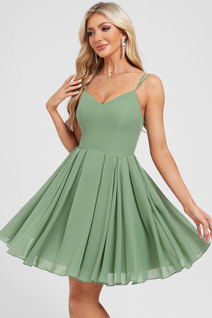 Robe Courte Trapeze Plissée - gallery 4
