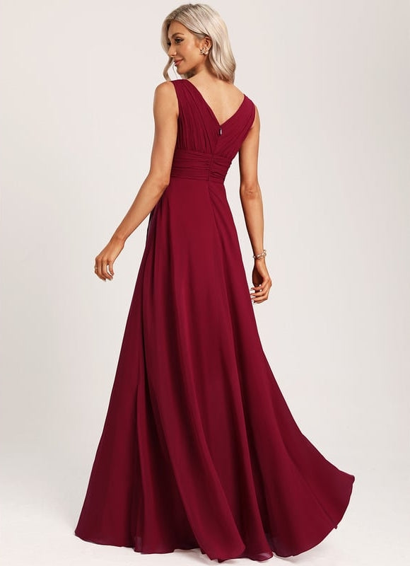 Robe Trapèze Mousseline Fendue - gallery 6