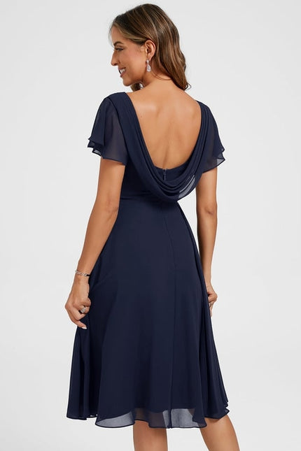 Robe Trapèze Élégance Marine - gallery 5