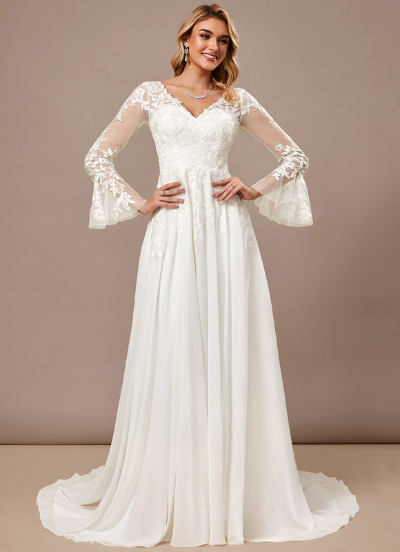 Robe De Mariee Trapeze Femme Ronde - gallery 1