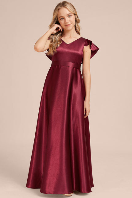 Robe Trapèze Satinée Longue Émeraude